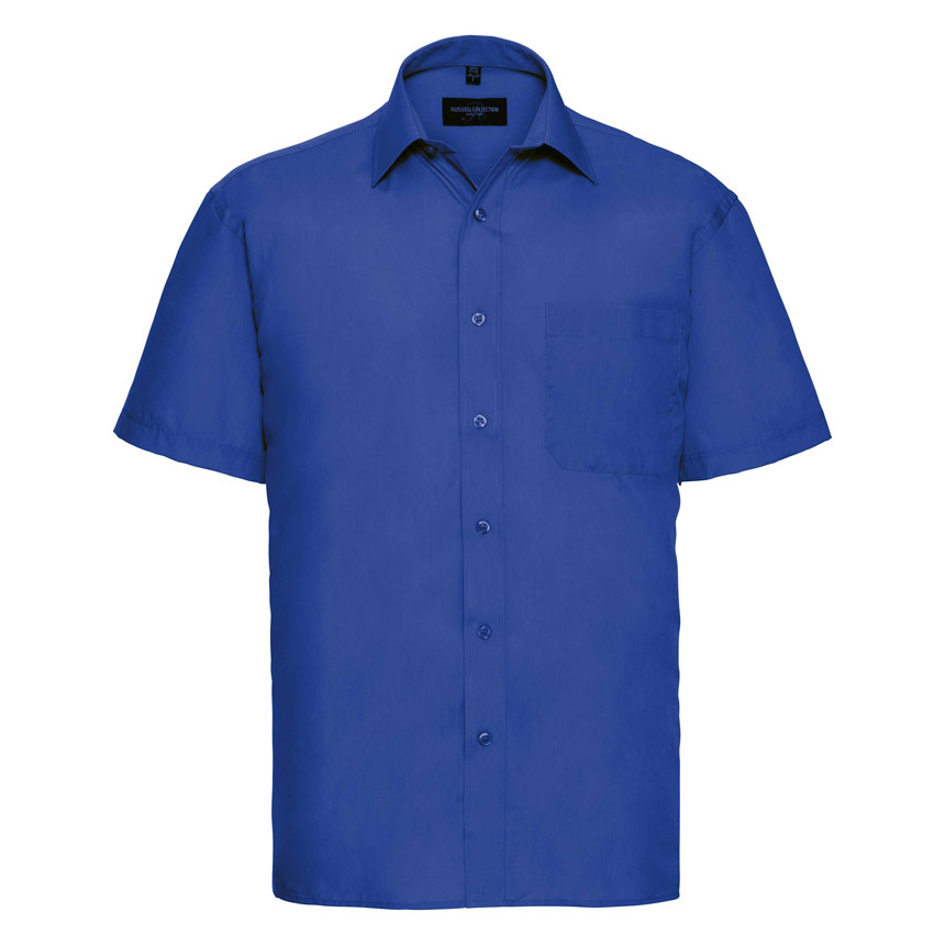 R935M-Mens SS PolyCotton Poplin Shirt